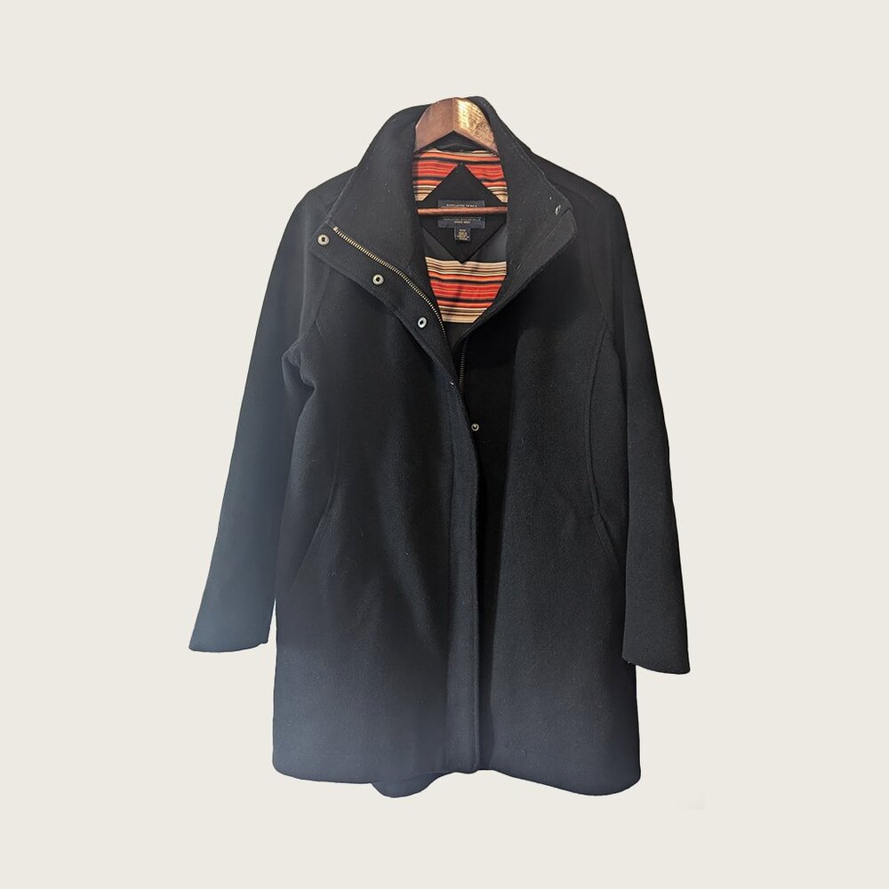 PENDLETON - Zipped black coat - Sz M